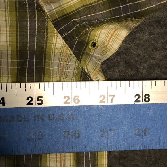 Ariat Shirt Mens 2XL Plaid Pro Series Vented Rodeo Farm Ranchwear Green Gray - Picture 7 of 11